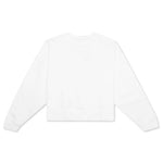 Sportswear Collection Essentials Women's Oversized Fleece Crew Sweatshirt - White/Black
