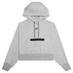 Sportswear Women's Tech Fleece Oversized Crop Hoodie - Dark Grey Heather/Black