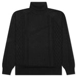 Nike Life Cable Knit Turtleneck Sweater - Black