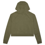 Sportswear Women's Essential Cropped Hoodie - Medium Olive/White