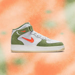 Air Force 1 Mid QS - White/Total Orange/Oil Green
