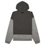 Nylon Fleece Hooded Sweater - Dark Heather Oatmeal/Ink