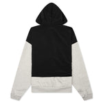 Nylon Fleece Hooded Sweater - Light Heather Grey/Jet Black