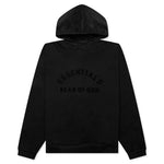 Nylon Fleece Hoodie - Jet Black