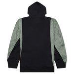 Nylon Twill X Sponge Sweat Hoodie - Navy/Khaki