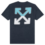 Between Arrow Over S/S Tee - Outerspace/White