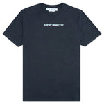 Between Arrow Over S/S Tee - Outerspace/White