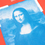 Blue Mona Lisa S/S Slim Tee - Fiery Red/White