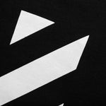 Diag Helvetica Sweatshort - Black/White
