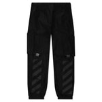 Diagonal Tab Poly Cargo Pant - Black/Black