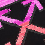 Marker S/S Slim Tee - Black/Fuchsia