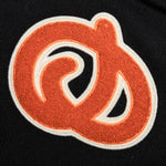 OW Patch Leather Sleeve Varsity - Black/Orange