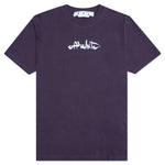 Paint Arrow Slim S/S Tee - Aubergine/White