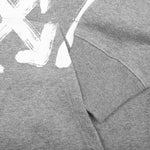Paint Script Skate Hoodie - Melange Grey/White