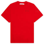 Pencil Arch S/S Over Tee - Red/Black