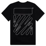 Wave Outl Diag Slim S/S Tee - Black/White
