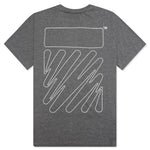 Wave Outl Diag Slim S/S Tee - Melange Grey