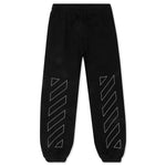 Diag OW Logo Shorten Sweatpant - Black/White