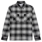 Outline Arr Flannel Shirt - Melange Grey