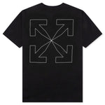 Outline Arrow Over S/S Tee - Black/White