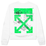 Off-White c/o Virgil Abloh x Pioneer SE Console Crewneck - White/Brilliant Green