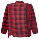 Over Dye 7 Cuts Wide Shirt - Red