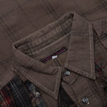 Over Dyed Ribbon Shirt - Brown