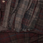 Over Dyed Ribbon Shirt - Brown
