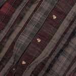 Over Dyed Ribbon Shirt - Brown