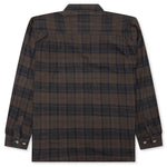 Over Dyed Ribbon Shirt - Brown