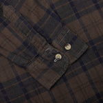 Over Dyed Ribbon Shirt - Brown