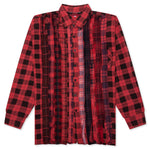 Over Dyed Ribbon Shirt - Red