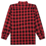 Over Dyed Ribbon Shirt - Red
