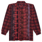 Over Dyed Ribbon Shirt - Red