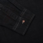 Over Dyed Ribbon Wide Shirt - Black