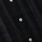 Over Dyed Ribbon Wide Shirt - Black