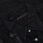 Over Dyed Ribbon Wide Shirt - Black