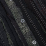 Over Dyed Ribbon Wide Shirt - Black