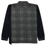 Over Dyed Ribbon Wide Shirt - Black
