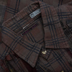 Over Dyed Ribbon Wide Shirt - Brown