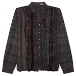 Over Dyed Ribbon Wide Shirt - Brown