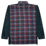 Over Dyed Ribbon Wide Shirt - Green