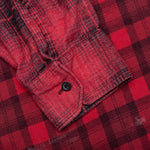 Over Dyed Ribbon Wide Shirt - Red