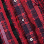 Over Dyed Ribbon Wide Shirt - Red