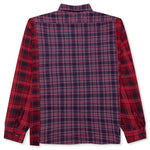 Over Dyed Ribbon Wide Shirt - Red