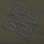 Oversized Fit Givenchy Embroidery T-Shirt - Greyish Green