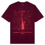 Saxophone T-Shirt - Burgundy
