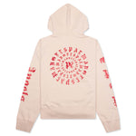 Gothic Logo Zipped Crew - Light Beige/Red