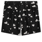 Silk Habotai Bermuda Shorts - Black