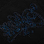 Frayed Script Painter Shorts - Black